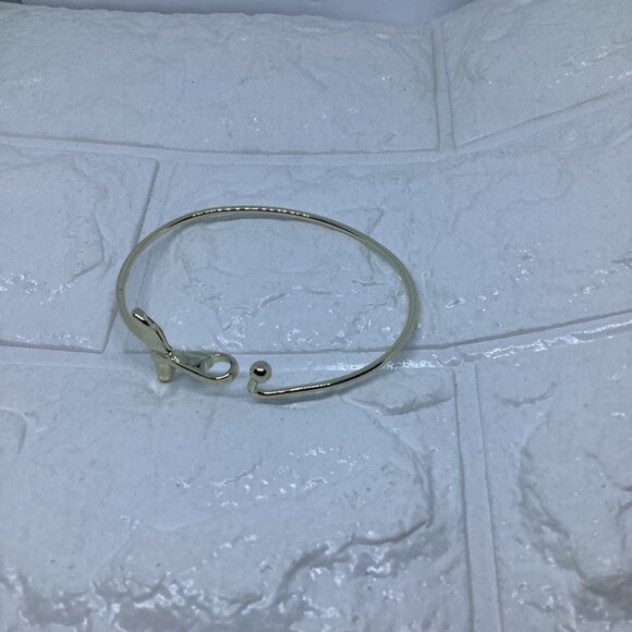 Sea Jewelry Easy Open‎ Whale Tail Buckle Bangle Cuff Women’s Gold Tone - Picture 6 of 7